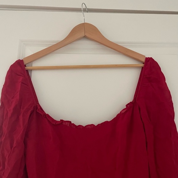 Reformation Gretel Mini Dress Ruffle - Picture 6 of 9